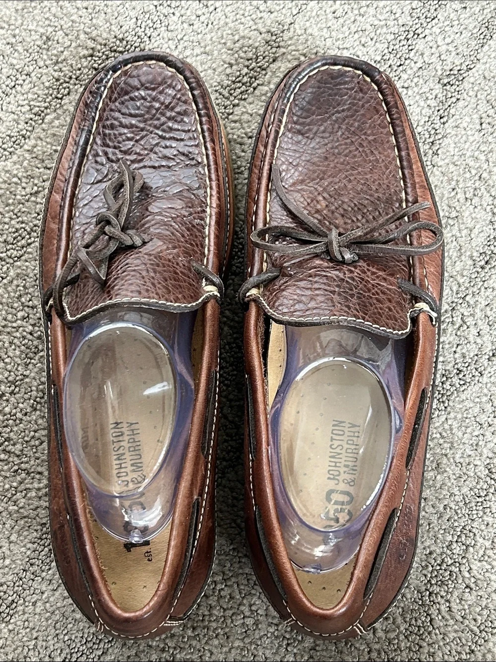 JOHNSON & MURPHEY Men's Leather Tassel Slip-On LOAFERS Size 9.5M Brown